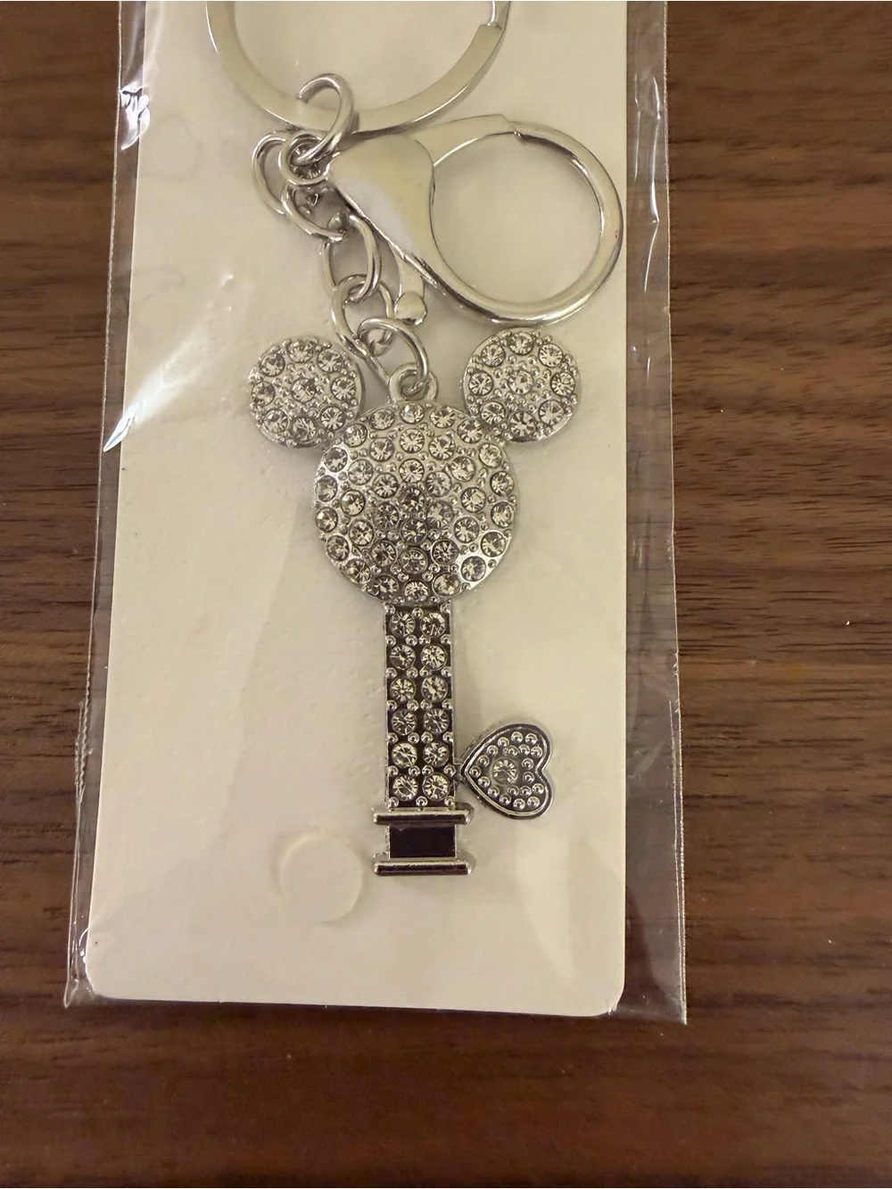 Isabella New York Clear Rhinestone Mouse Key Purse Charm New